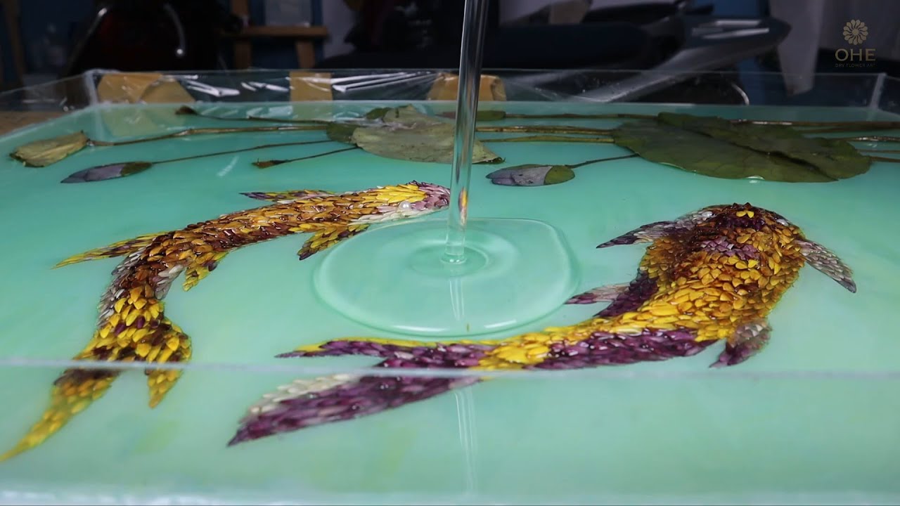 how to make dry flower fish shaped for epoxy resin art | OHE