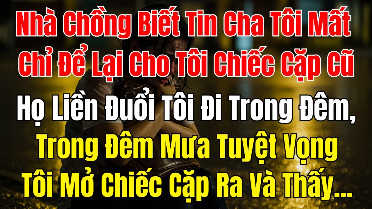 Nhà Chồng Biết Tin Cha Tôi Mất Chỉ Để Lại Cho Tôi Chiếc Cặp Da Cũ. Họ Liền Đuổi Tôi Ra Khỏi Nhà