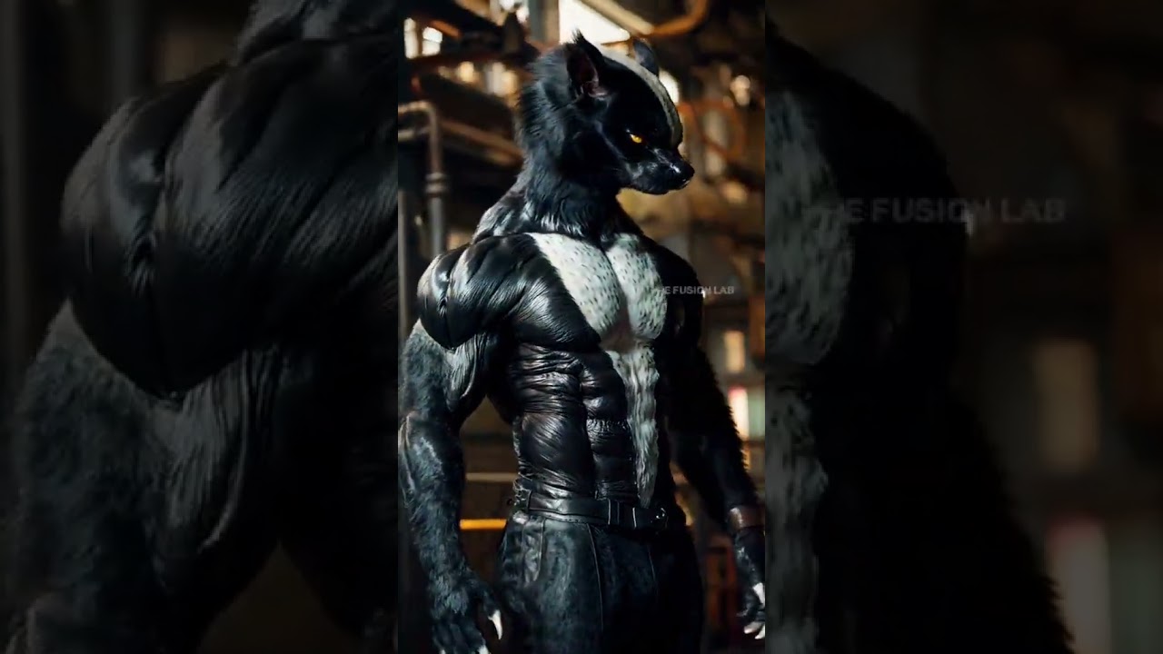 AI Fusion Hero ⚡ | Epic AI Short VideoHuman and Skunk Fusion #hybrid #morph #animalfusion #aiart #a