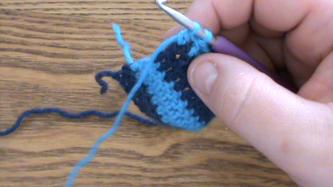 crochet changement couleur demi bride, bride, ...