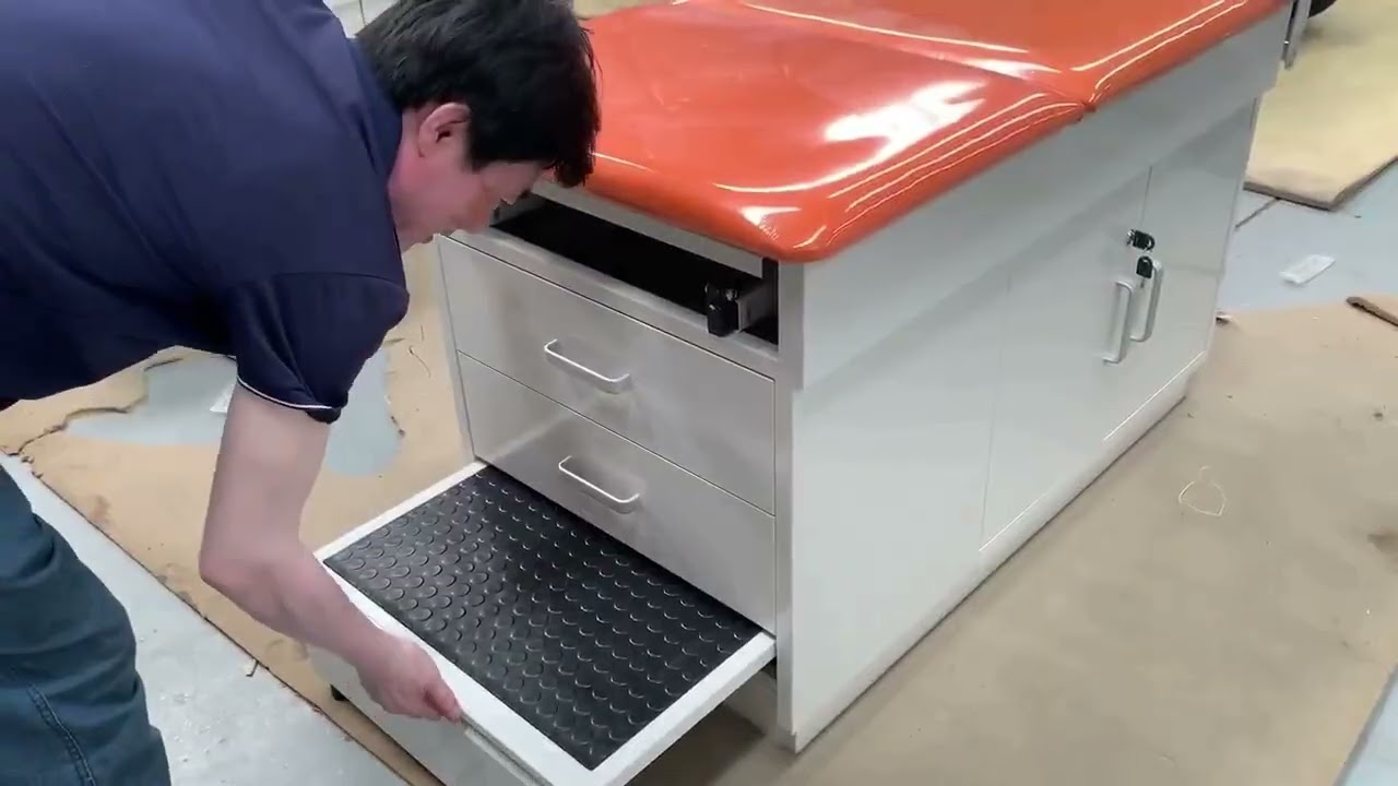 Modern Medical Examination Table with Integrated Storage