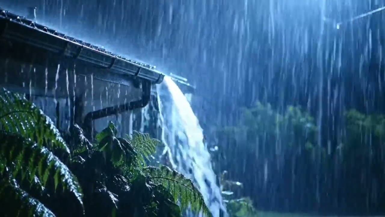 Heavy Rain on Tin Roof with Distant Thunder – Sleep Aid Sounds