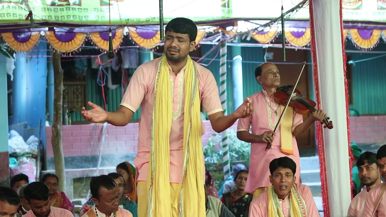 কৃষ্ণভক্ত সম্প্রদায় খুলনা মাস্টার সঞ্জয় গাইন খুলনা কীর্তনের আসর করলেন সাধুখালি বালিয়াকান্দি রাজবা