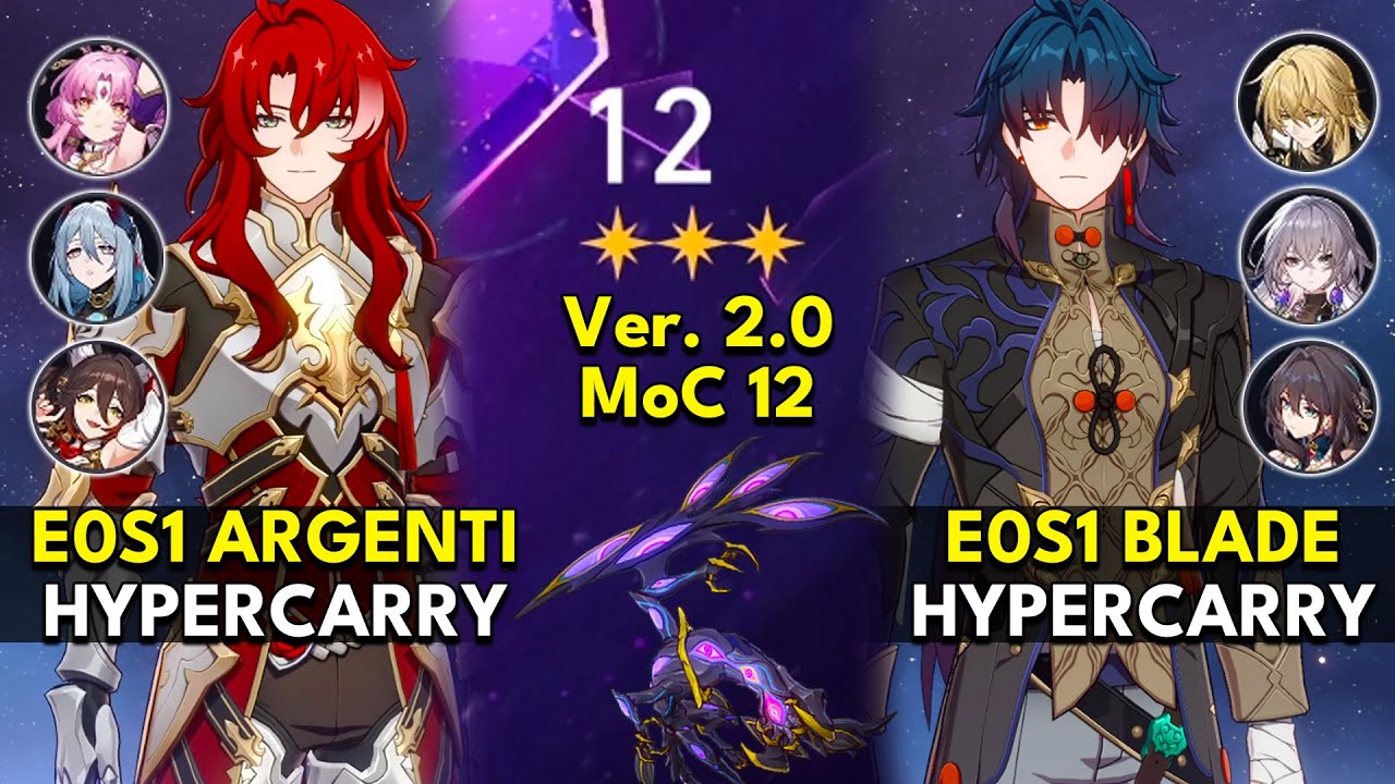 E0S1 Argenti Hyper & E0S1 Blade Hyper | Memory of Chaos Floor 12 3 Stars | Honkai: Star Rail 2.0