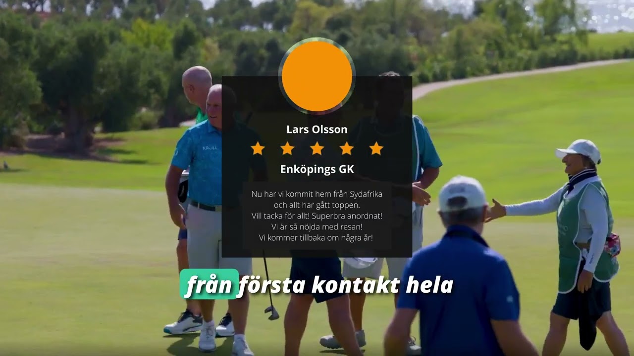 Golfturen Reklamfilm, liggande