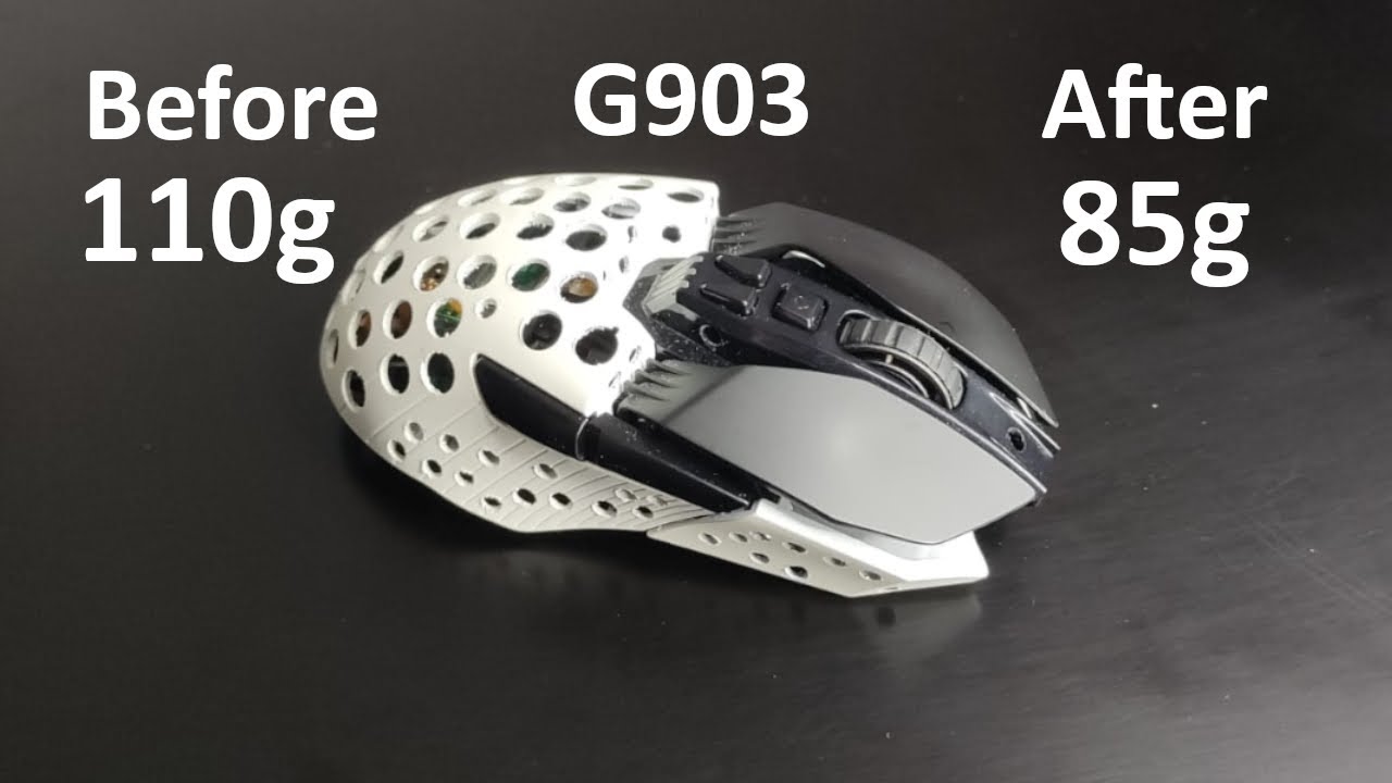 Lightest Logitech G903 Ever? Weight Reduction Mod - Only 85g! The Ultimate Left Handed Mouse