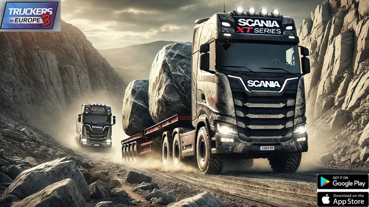 Off-Road Night Drive: Hauling Concrete Blocks with Scania XT in Truckers of Europe 3! #gaming
