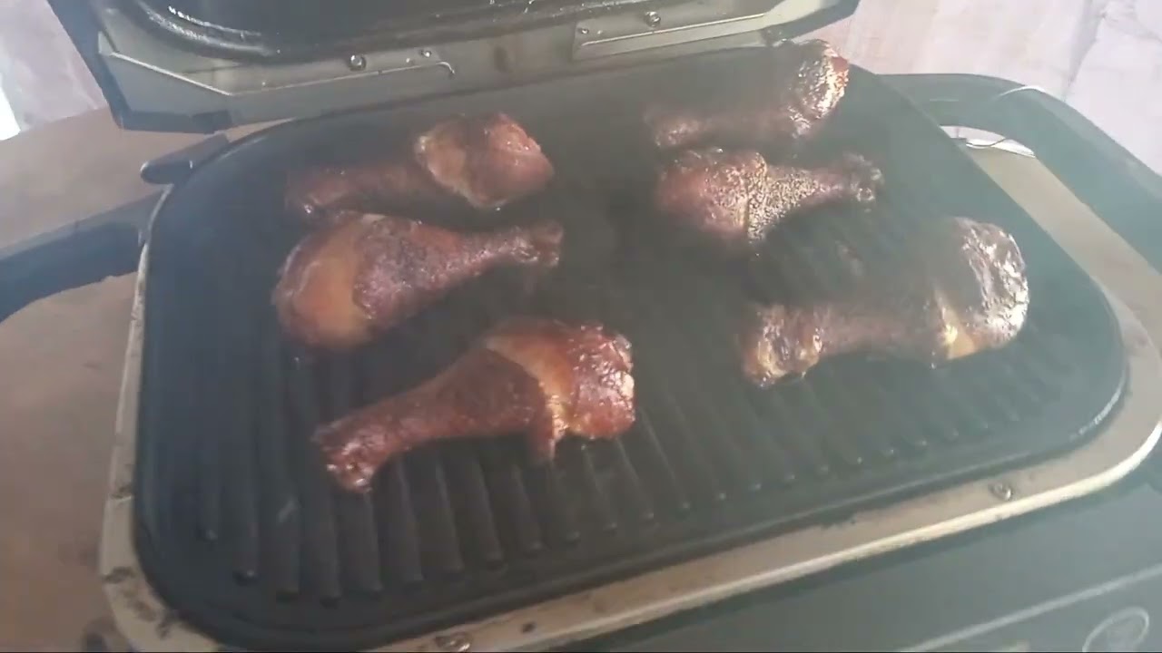 Ninja woodfire grill, chicken legs smoked! No sauce.