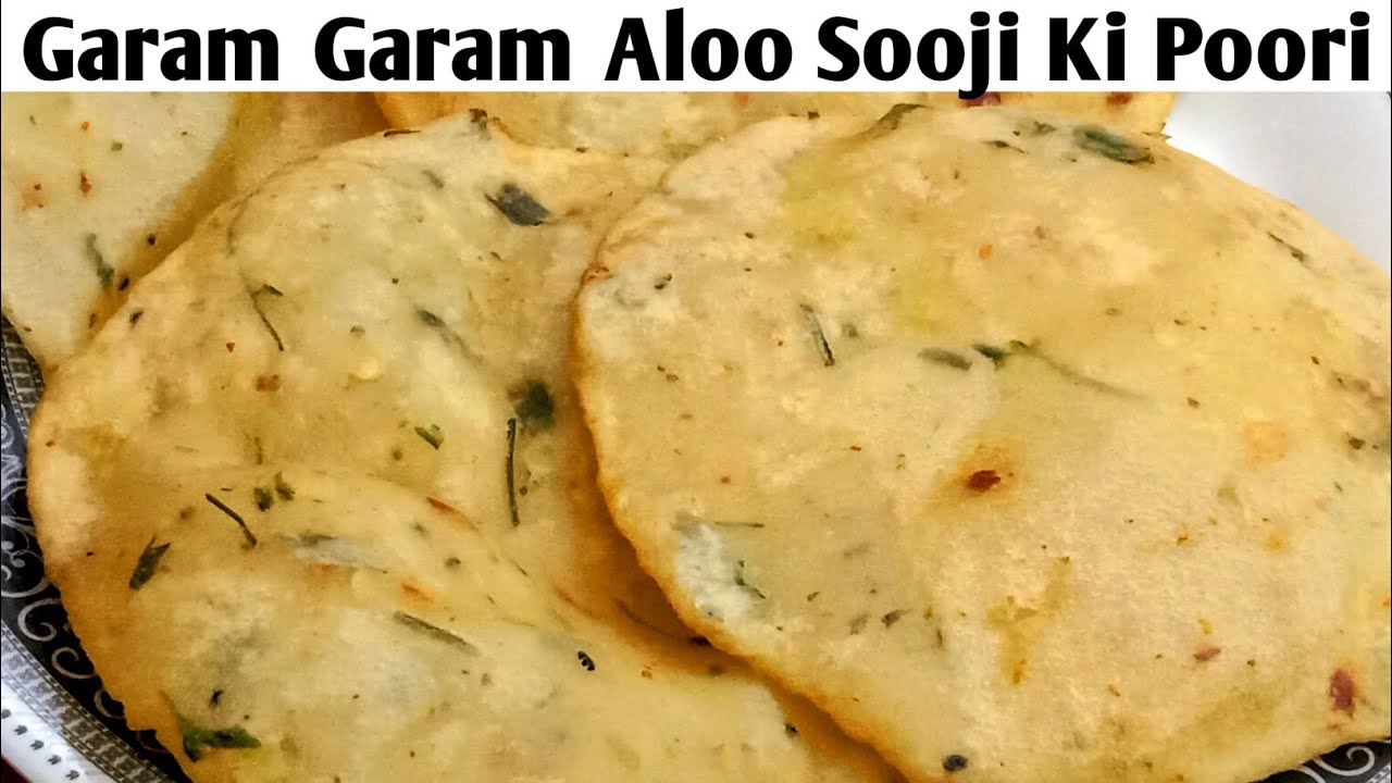 Aloo Sooji Ki Poori | Suji Aloo Ki Puri | Potato Snacks Recipe