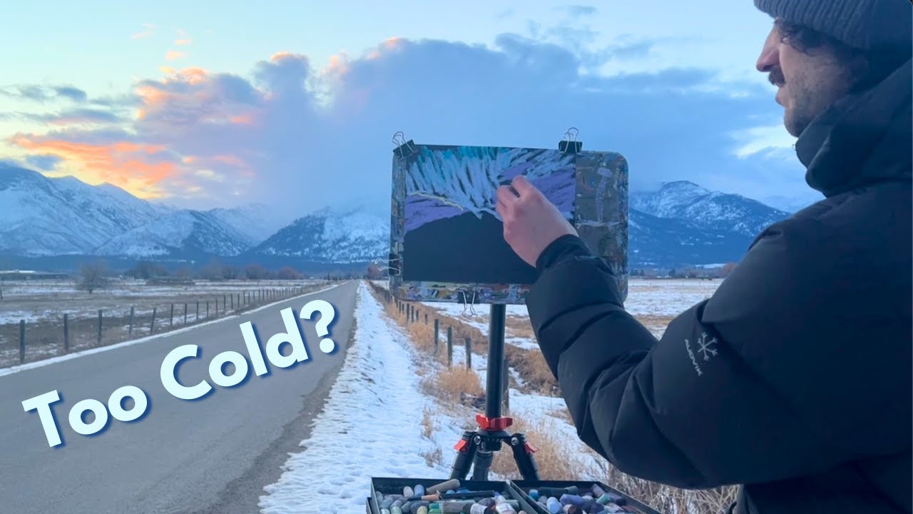 Soft Pastel Plein Air Cold Challenge - Montana - Joe G Paintings