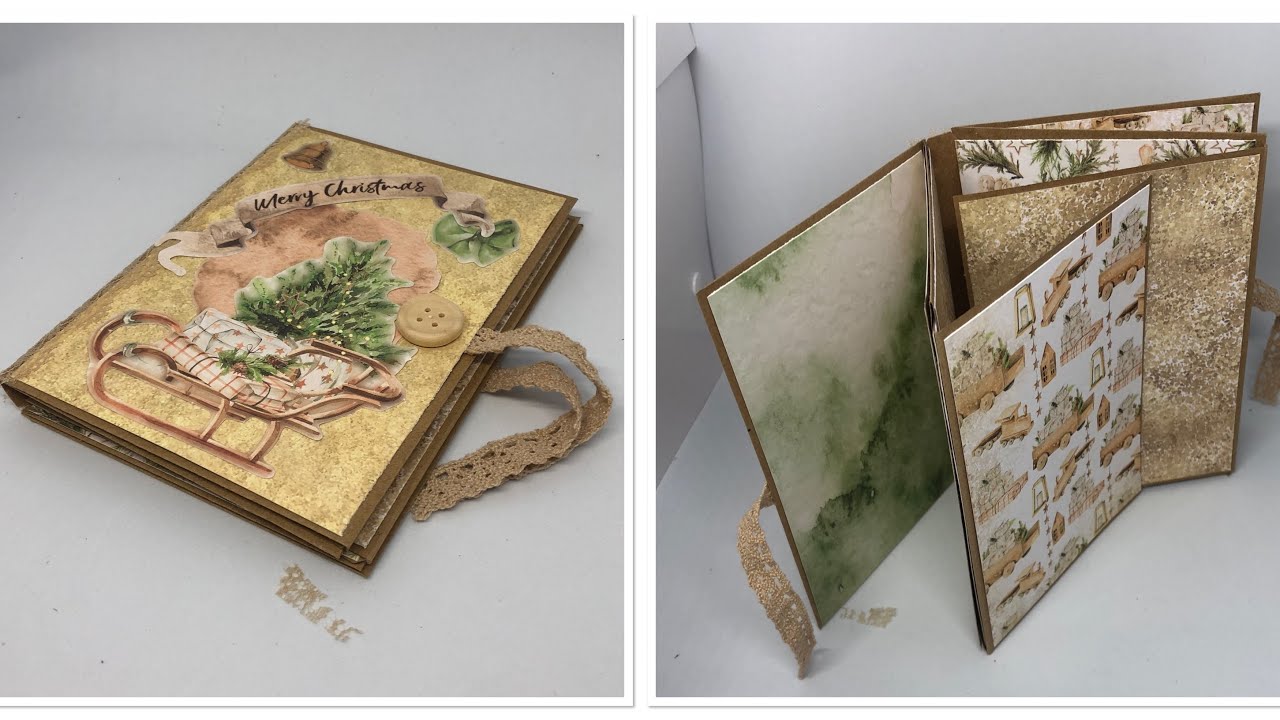tuto mini album enveloppe ULTRA SIMPLE (debutant) avec le block luxe paper ACTION