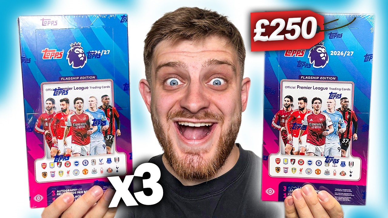Открываю ТРИ ХОББИ-БОКСА Topps Flagship Premier League! (на сумму &pound;750!)