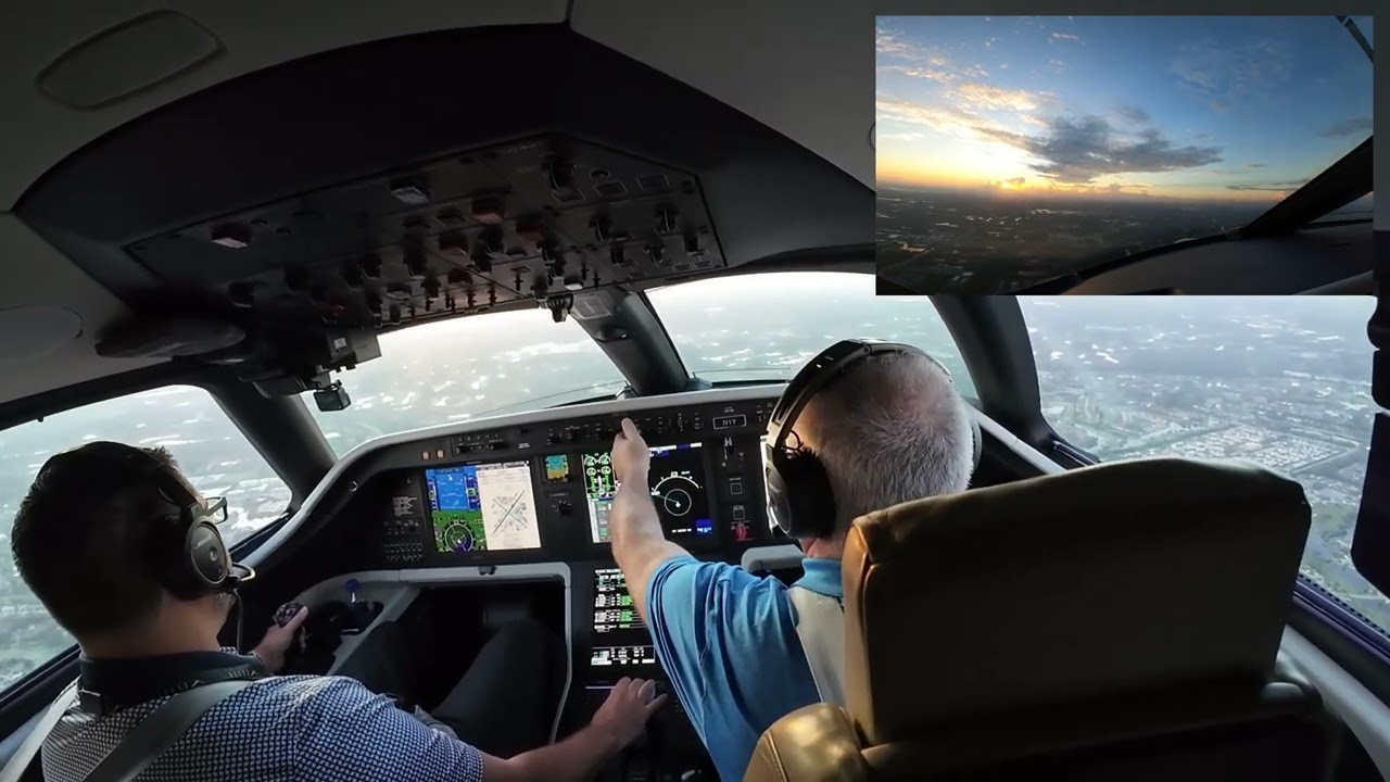 Training Flight in the Embraer Legacy 500. Video 1 of 2.