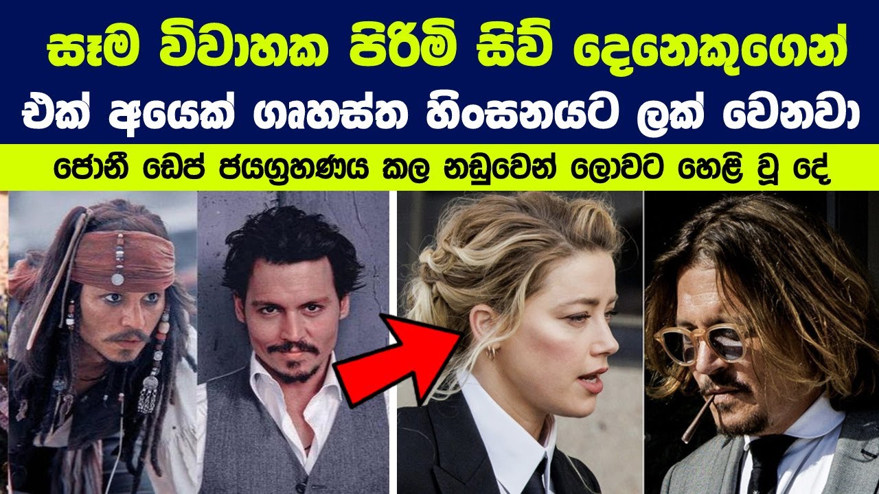 සෑම විවාහක පිරිමි සිව් දෙනෙකුගෙන් එක් අයෙක් ගෘහස්ත හිංසනයට ලක් වෙනවා | Lessons from the Johnny Depp