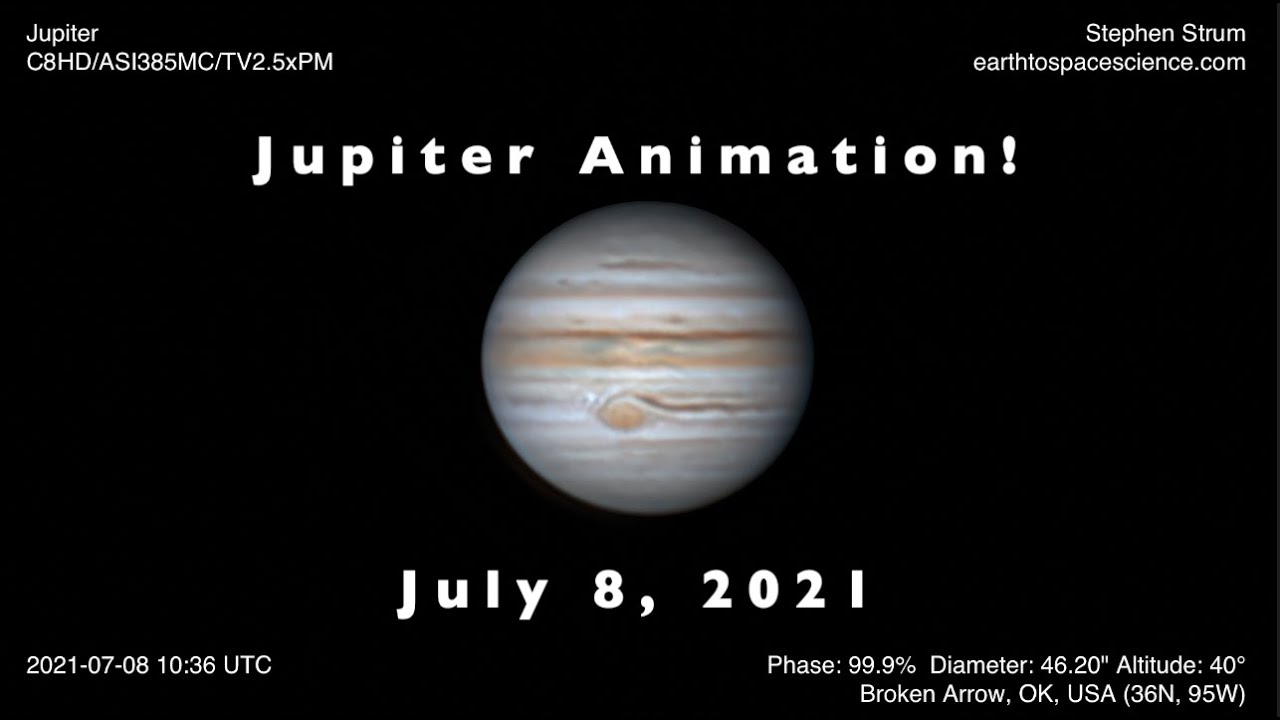 Jupiter Animation: Images of Jupiter with my Celestron 8