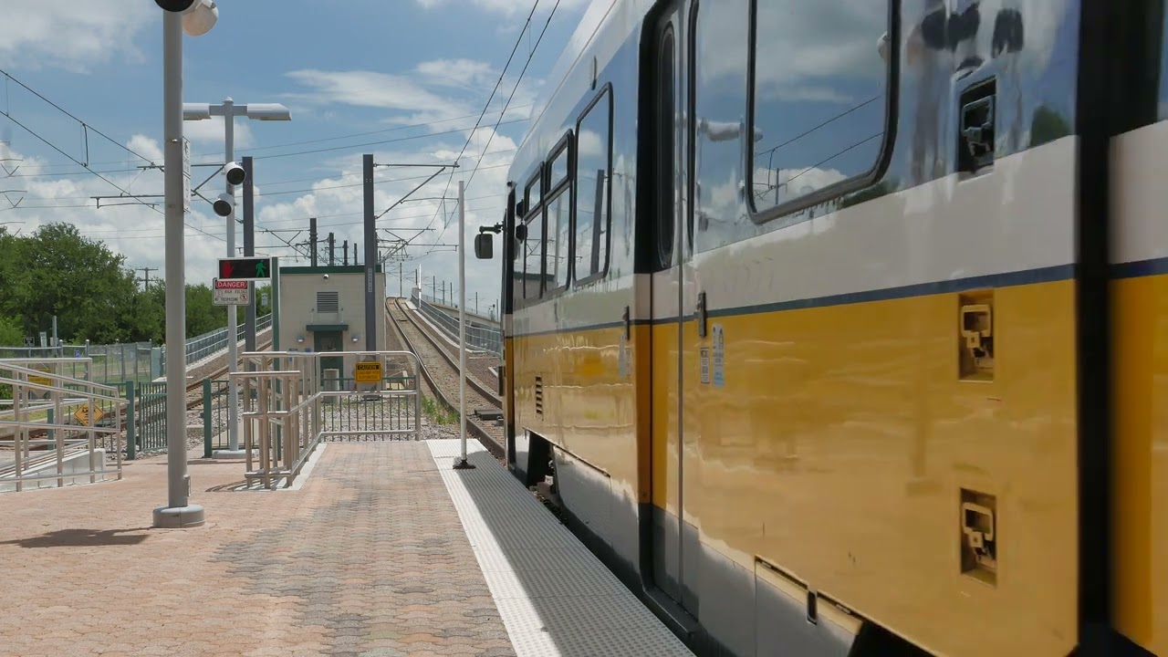 DART Train Crossing Bridge And Heading To Rowlett Station