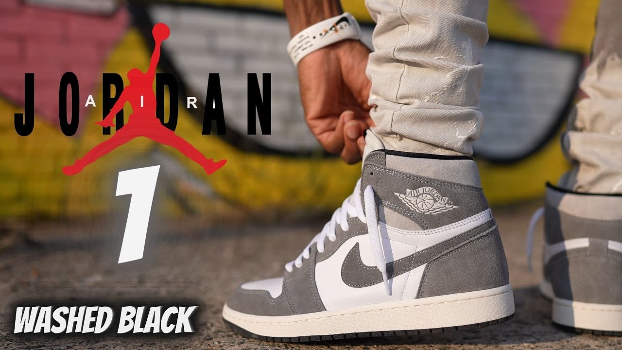 JORDAN 1 WASHED BLACK DETAILED REVIEW & ON FEET WITH LACE SWAPS!!