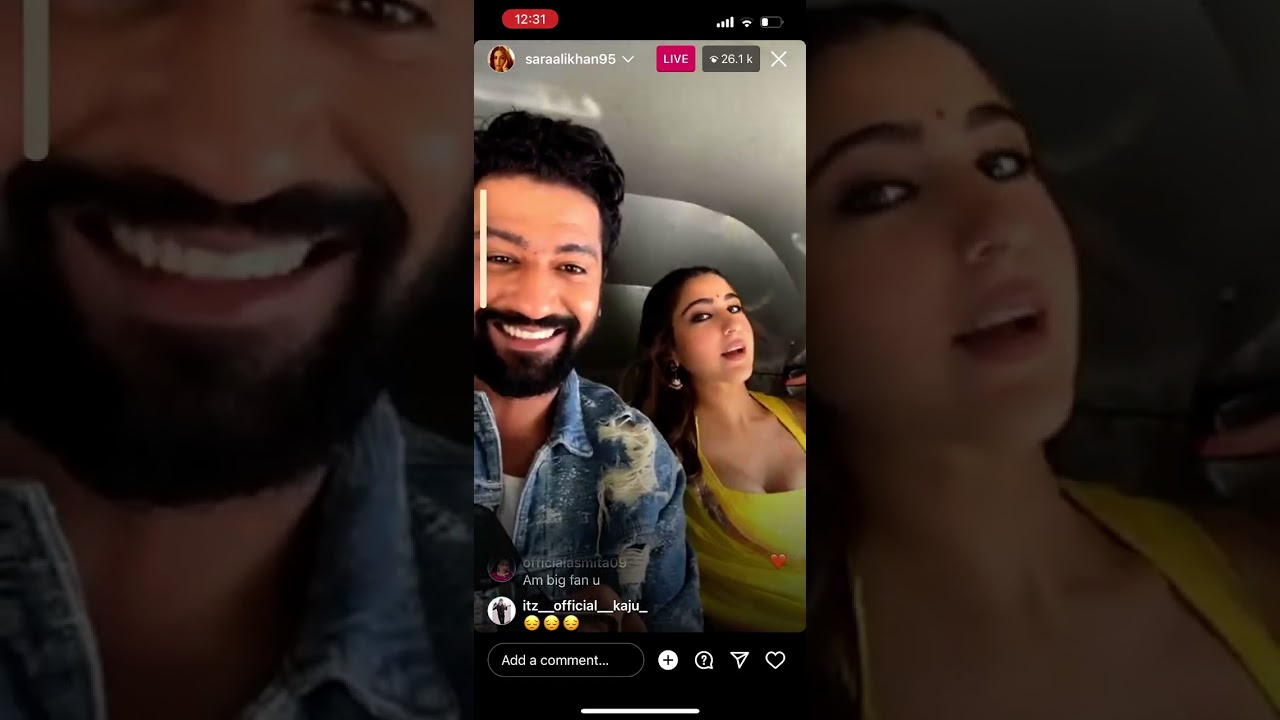 Sara Ali Khan, And Vicky Kaushal, Instagram Live Video 🫰🏻🫠🫠❤️&zwj;🔥