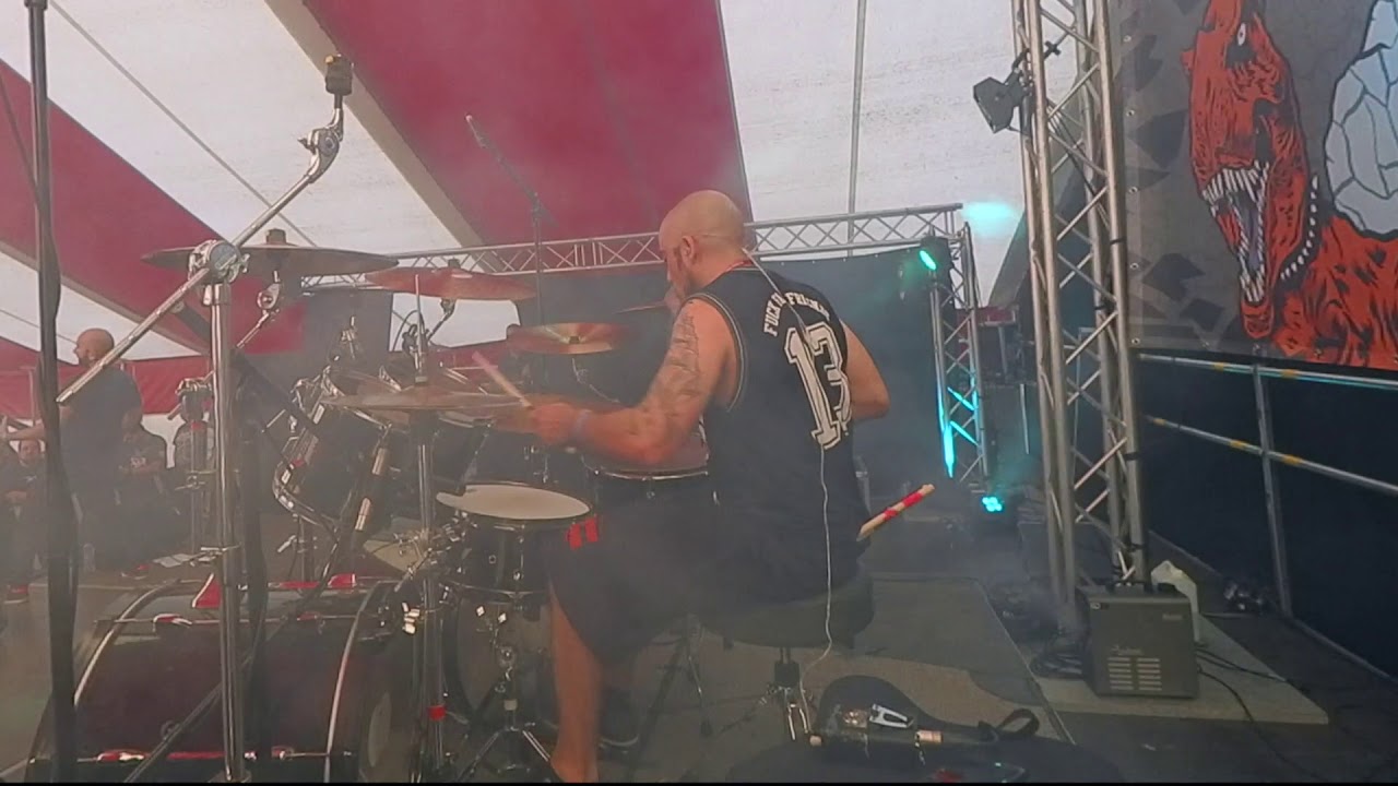 Raphael Saini - Cripple Bastards - Drumcam LIVE -  Pitfest 2019 - ZOOMQ2N