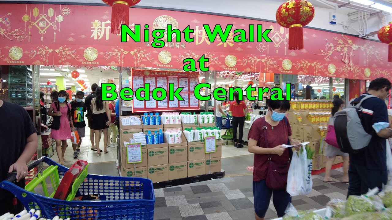 勿洛中心 Bedok Central CNY Festive Mood Evening Walk Tour 4K UHD #cny2023 #singapore