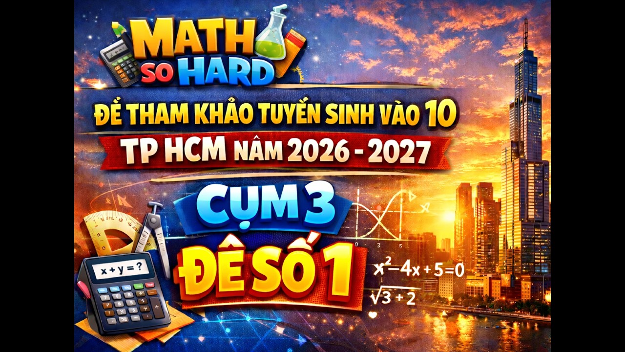 TOÁN TUYỂN SINH 10 CHƯƠNG TRÌNH MỚI NĂM 2026 2027 CHO 2K11 ĐỀ 1 CỤM 3