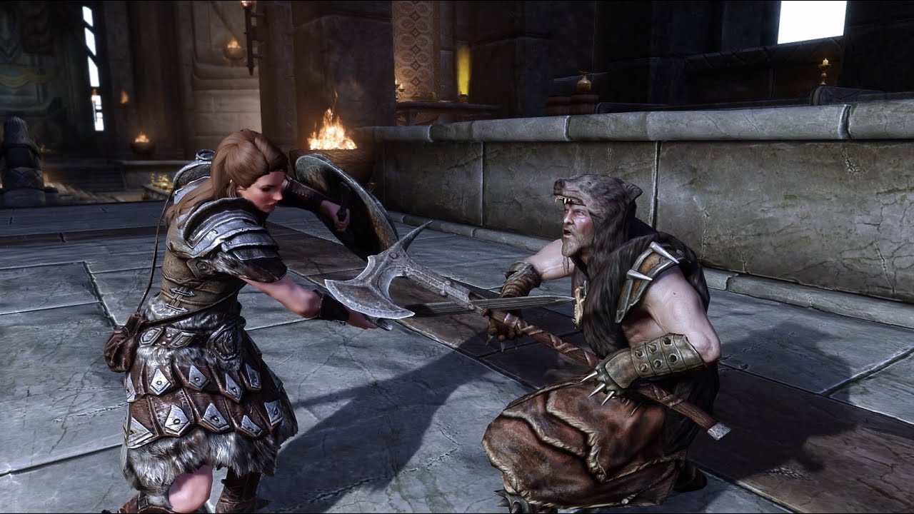 Galmar Stone-Fist vs Legate Rikke | Skyrim