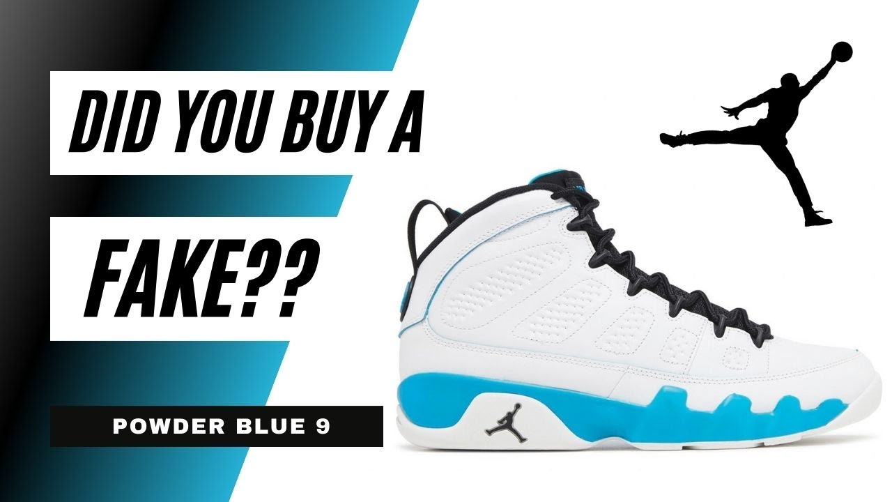 Powder Blue Jordan 9 REAL vs FAKE: BEWARE 🚫👟