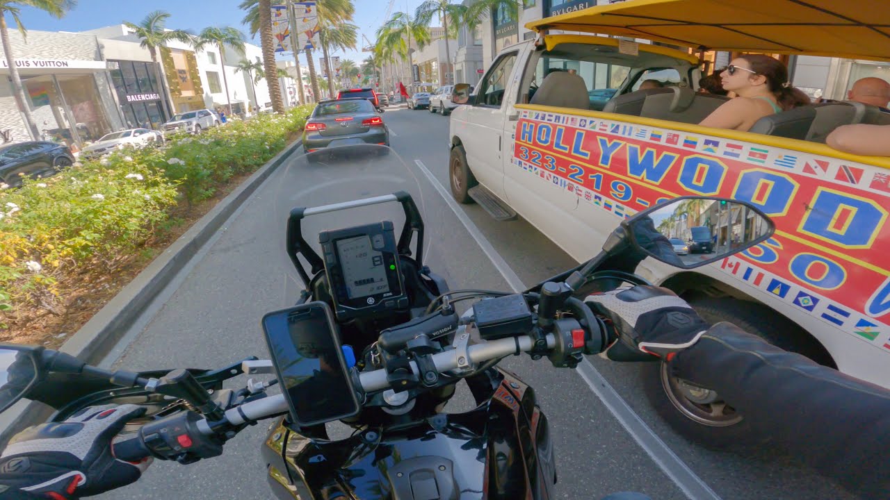 Ride in Beverly Hills |YAMAHA TENERE 700|  Pure Sound [4K]
