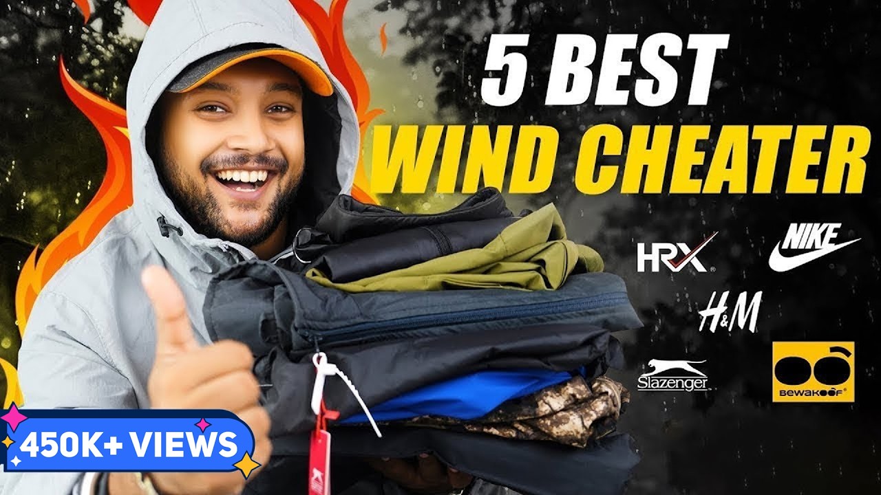 5 Best Wind Cheater/Breaker Jackets For Men 🔥 H&M, Nike, Bewakoof, HRX Jacket Haul 2024 | ONE CHANCE