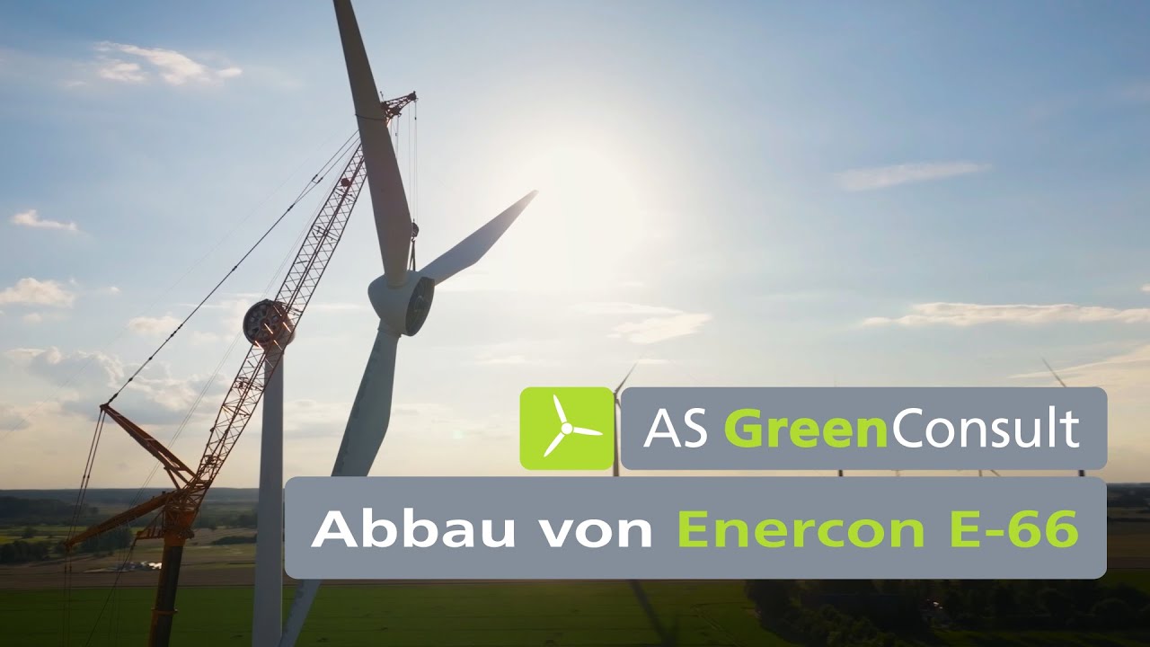 Abbau von Enercon E-66 Windkraftanlage
