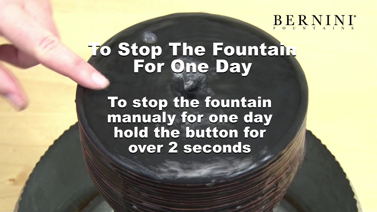 Bernini Flippable Tower Fountain  Timer instructional