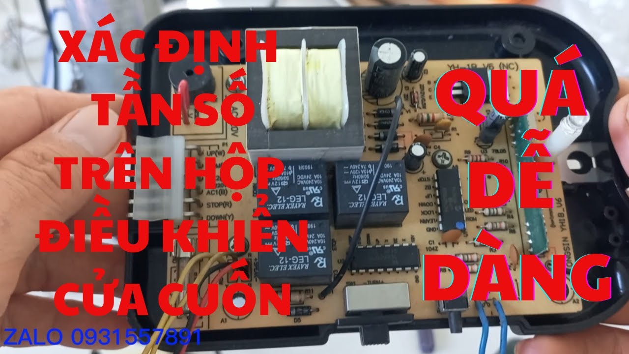 Cách nhận biết tần số hộp điều khiển cửa cuốn, Cách sao chép remote cửa cuốn mã nhảy, mã gạt 433