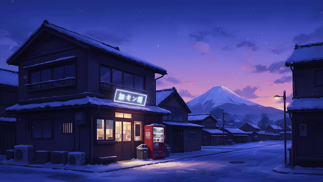 Winter Lofi Playlist 🌨️ Calm Snowfall Beats for Stress Relief & Sleep