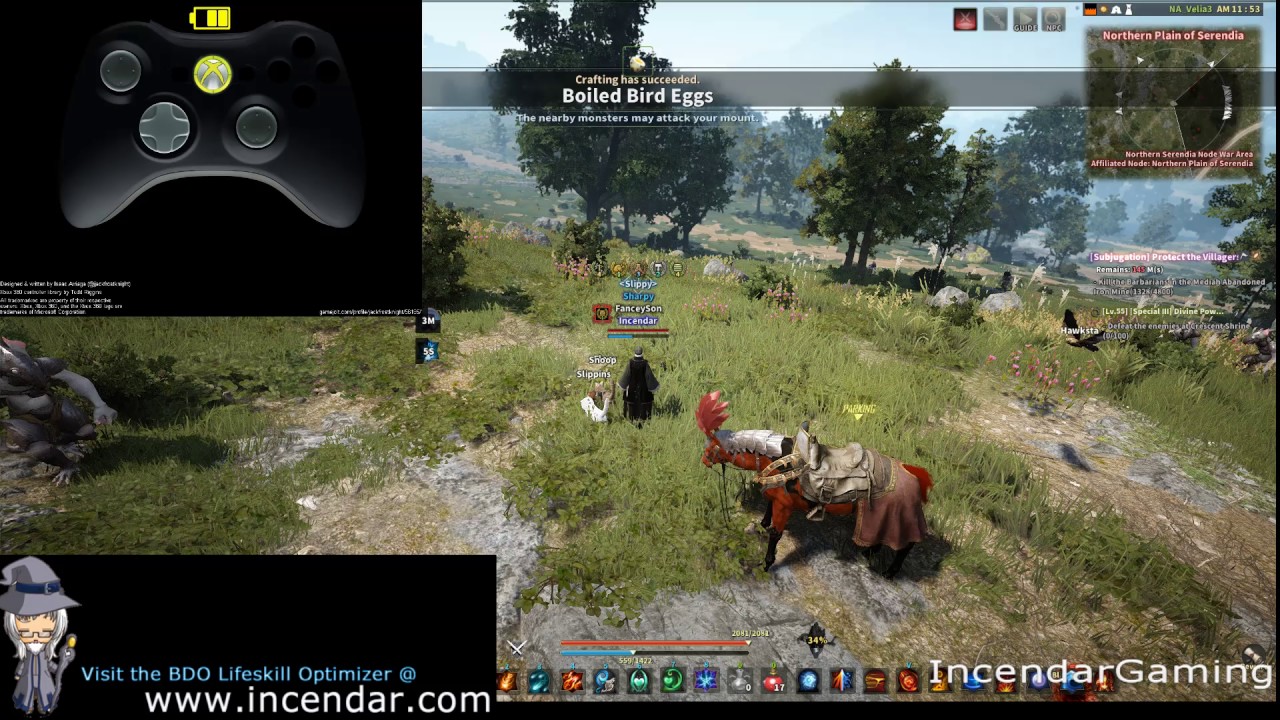 Xbox 360 Controller Complete Setup combos,Mounted Combat for Black Desert Online BDO