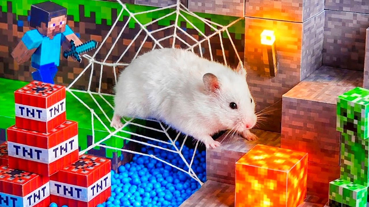 Hamster Escapes from Dangerous Minecraft Maze | Hamster Maze