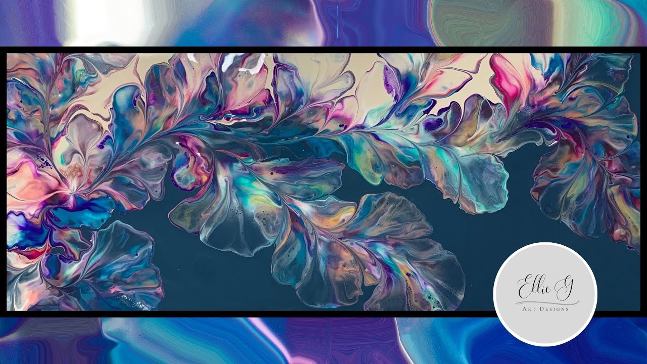 I can't stop looking at this painting!! Dutch pour, fluid art, acrylic paint, abstract modern art.