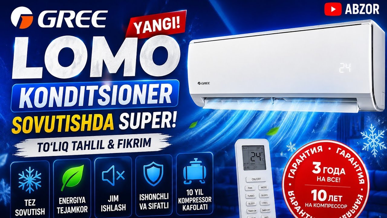 QISH ❄️UCHUN YAXSHI ISITADIGON☀️ KONDITSIONER GREE✅📞90-750-30-60        📞    90-154-24-23 