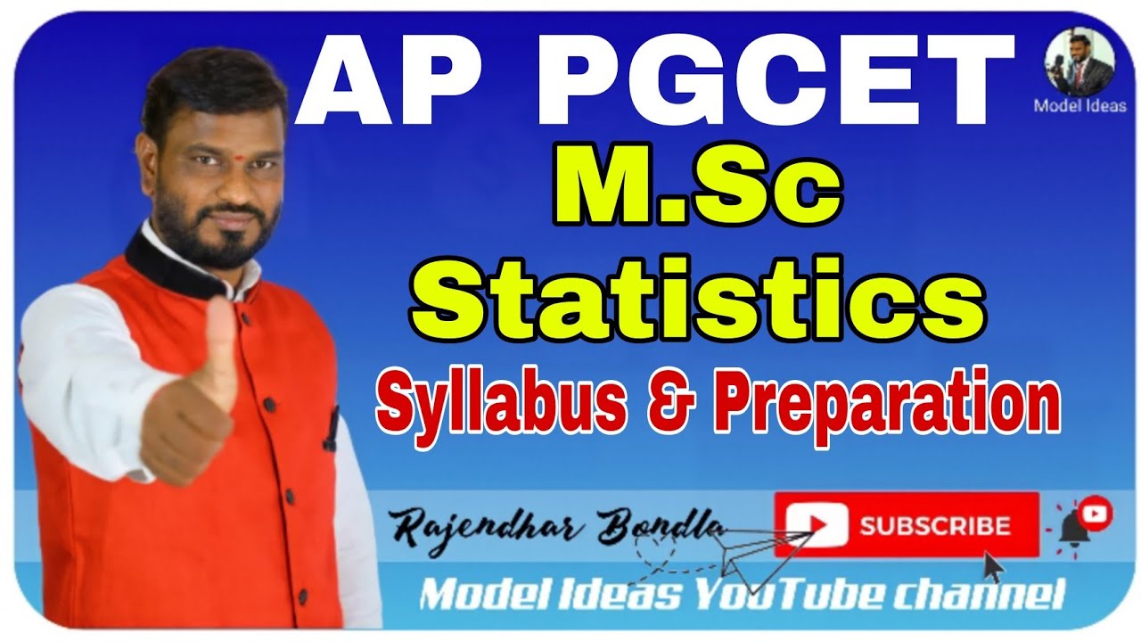 APPGCET MSC Statistics Syllabus |APPGET Syllabus| |PG Statistics| |CPGET| |Model Ideas Rajendhar|