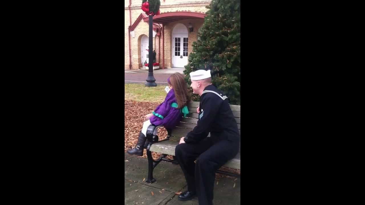 US Navy Seabee Christmas Homecoming Surprise