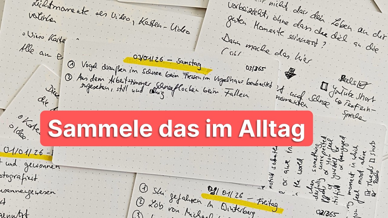 Wie ich meinen Alltag festhalte, ohne zu organisieren