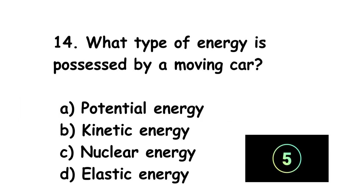 Quick Quiz | 20 Physical Science Review Questions