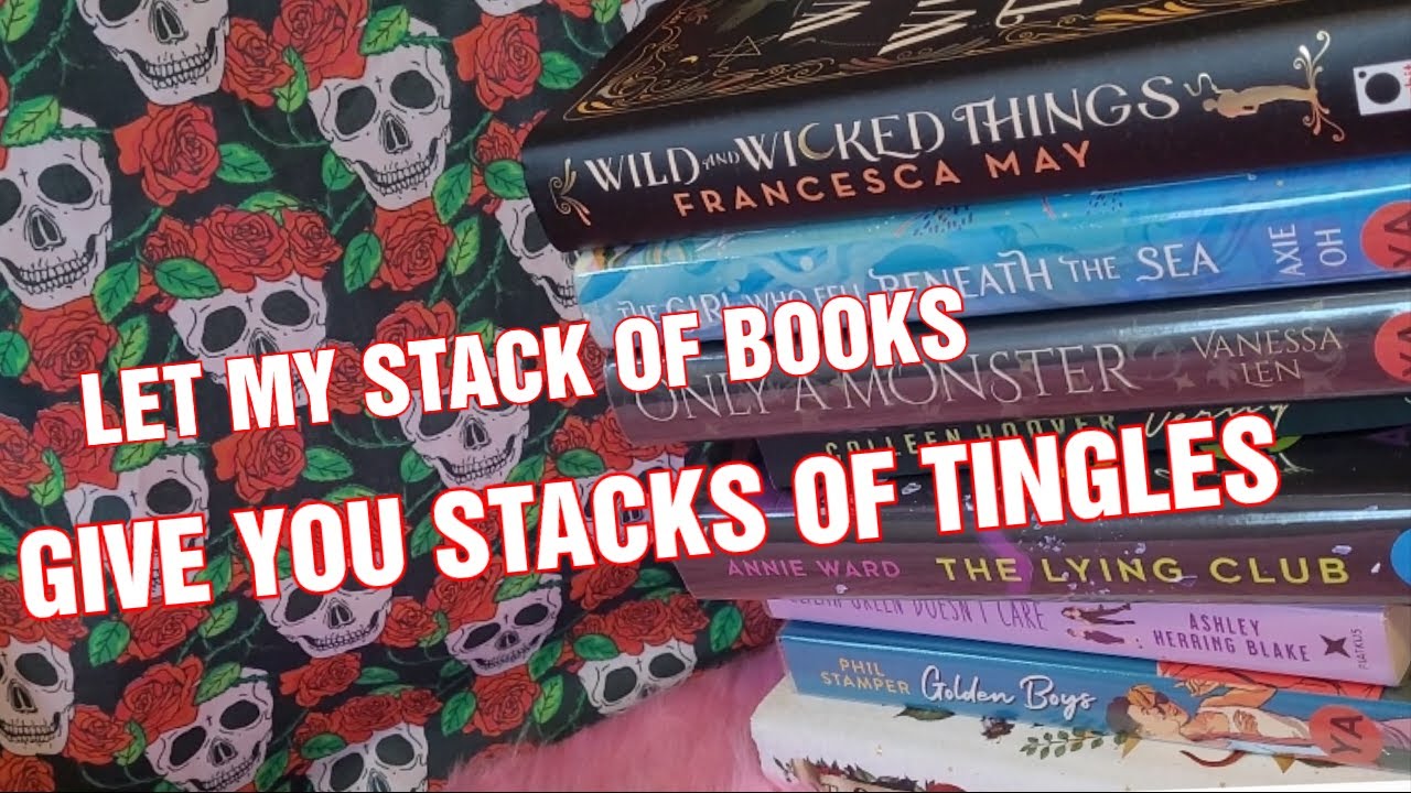 ASMR Let my Stack of Books .. give you STACKS OF TINGLES !! Book sounds.. Tracing.. Whispering