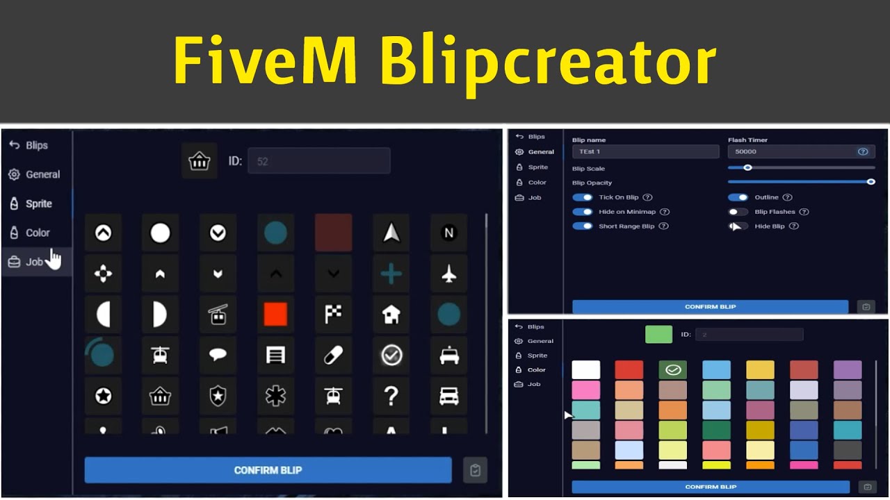 [Free] FiveM Blipcreator | Blip restriction, Job based blips and more