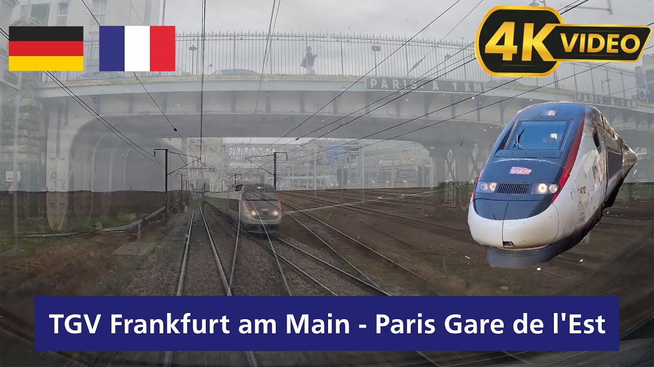 4K 🇩🇪-🇫🇷 #führerstandsmitfahrt #cabview #TGV Frankfurt - Paris Gare de l'Est, 320 Km/h [2025] (2/2)