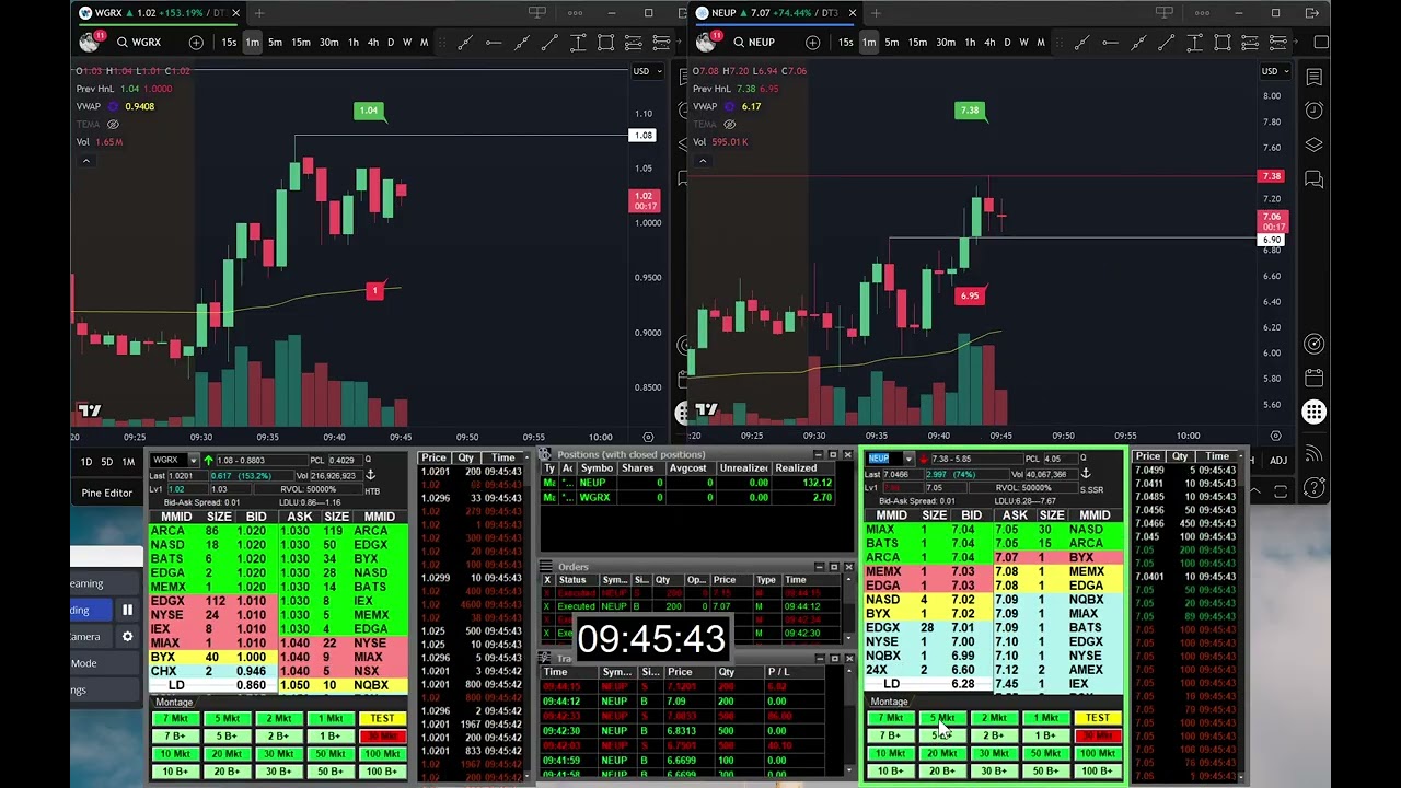 Green +$314 Day Trading NEUP, WGRX - Oct. 24, 2025