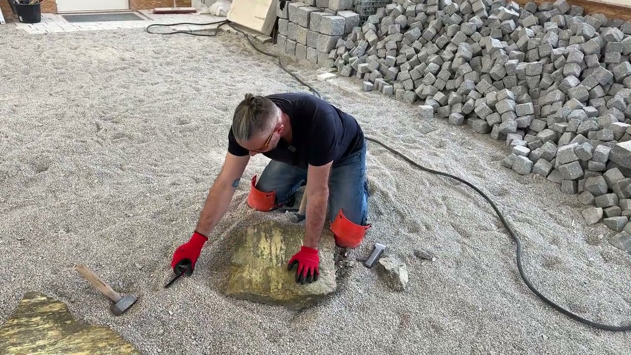 Polygonalplatten zurichten
