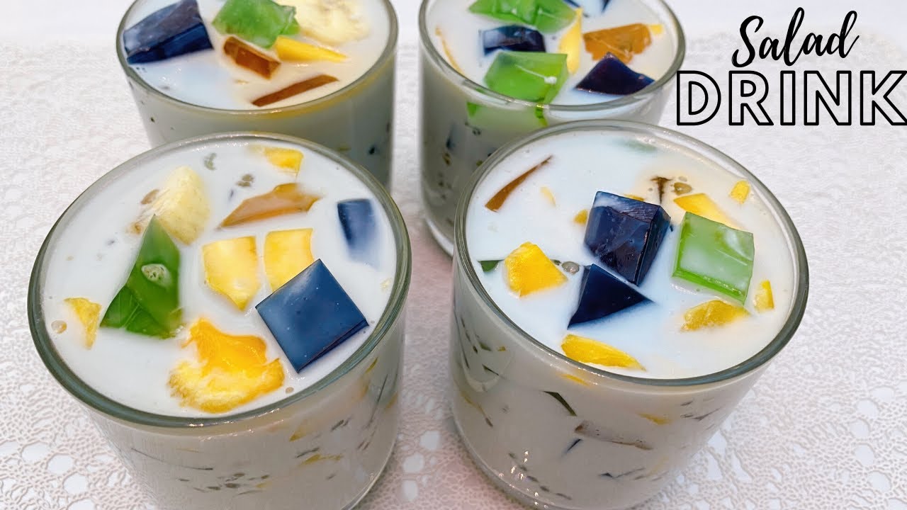 How to make Salad Drink - ទឹកផ្កាអមតៈ