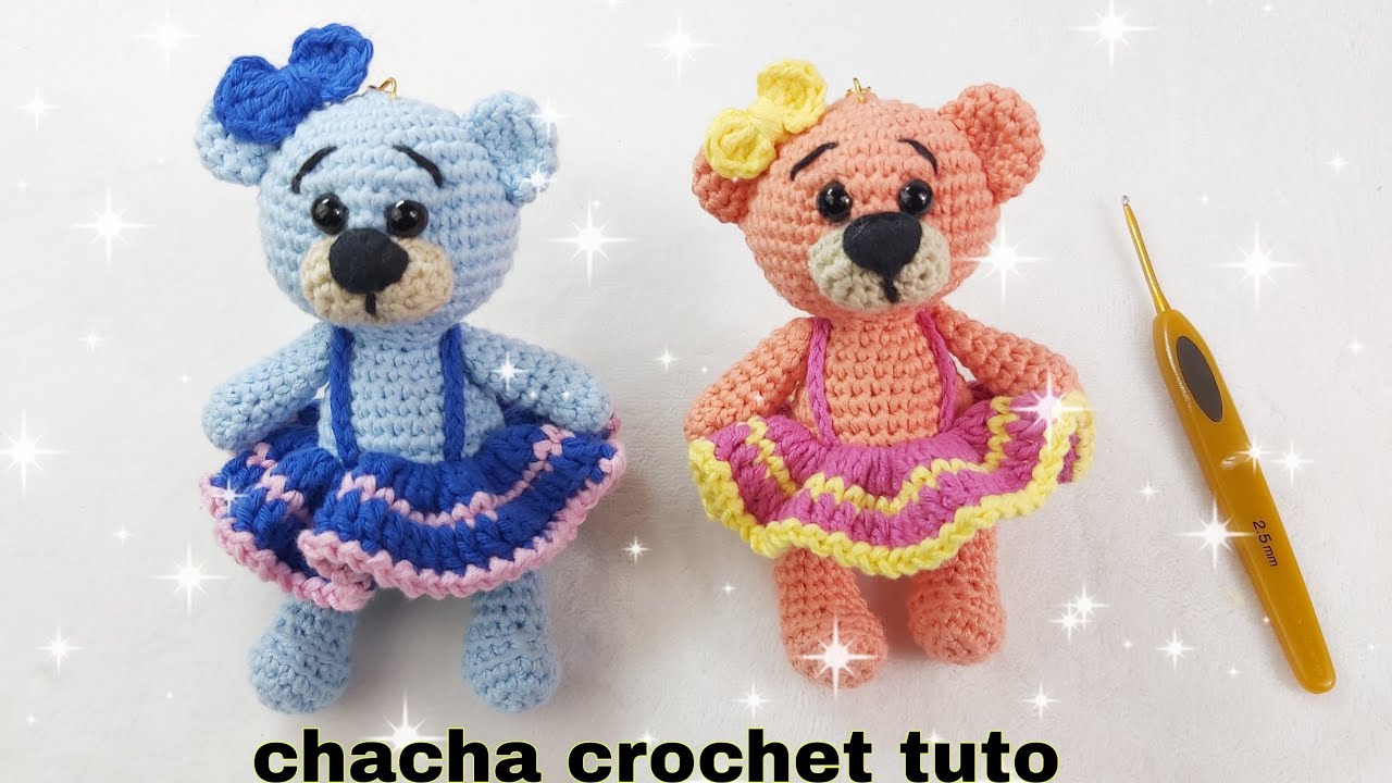 Tuto porte-clés ours amigurumi au crochet. Partie 1