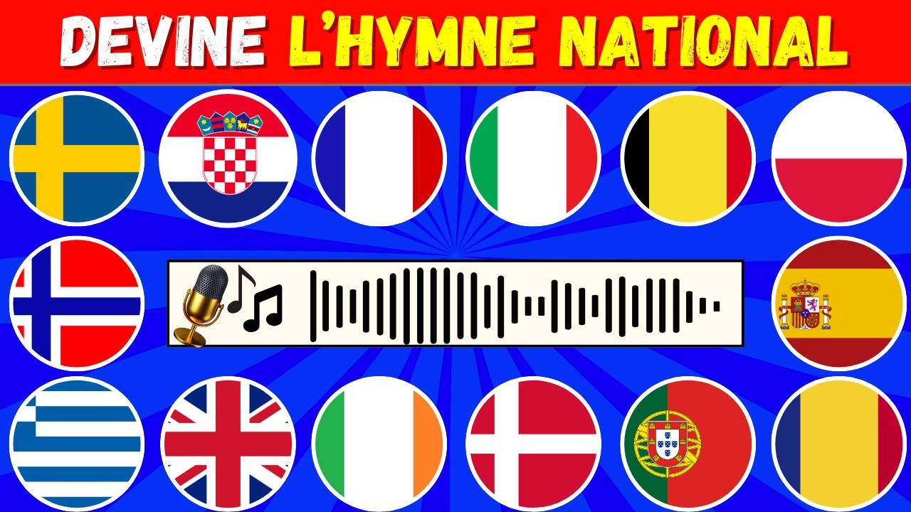Devine le Pays par son Hymne National | QUIZ 17 HYMNE NATIONAL 🎵📯🎼