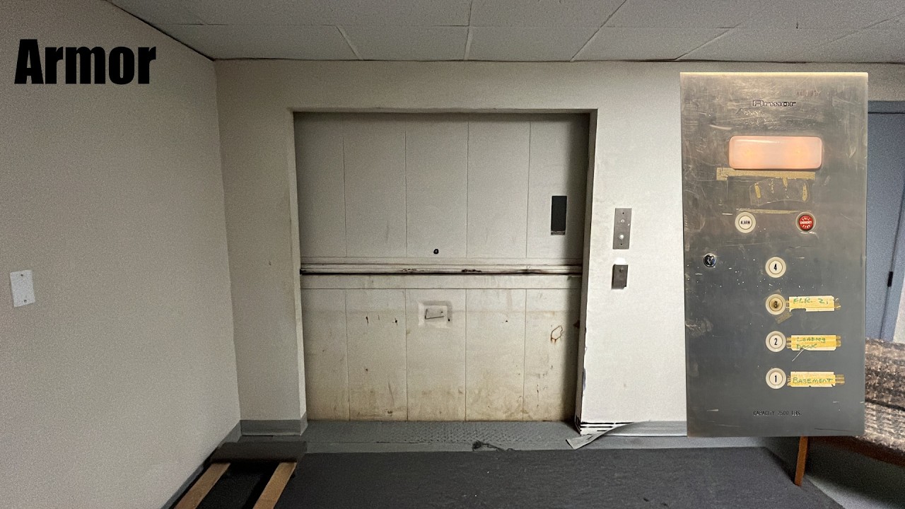 Roaring Motor! Armor Freight Elevator at Rockland Plaza in Lake Bluff, IL